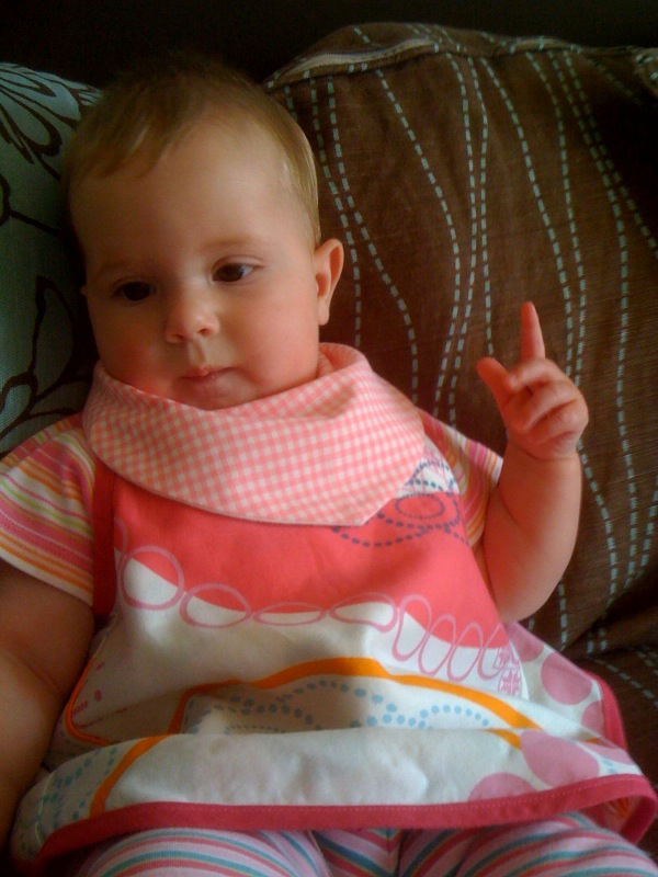 dribblebuster Baby G models pink gingham Dribblebuster