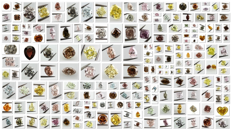 Figure 6 Memorial diamond color, carat, cut and clarity varieties.