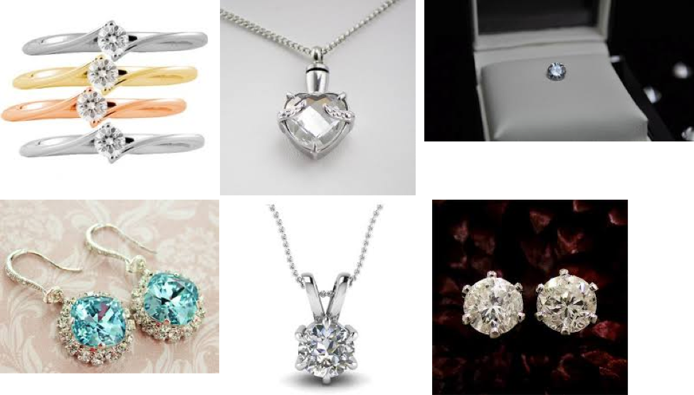 Figure 7: Different ways one can use a memorial diamond.